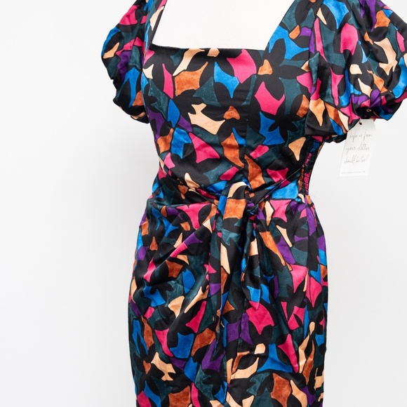 Show Me Your Mumu Danielle Multicolor Satin Mini Dress - Picture 11 of 13